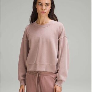 LULULEMON Sofstreme Perfectly Oversized Cropped Crew - Twilight Rose - Size 10